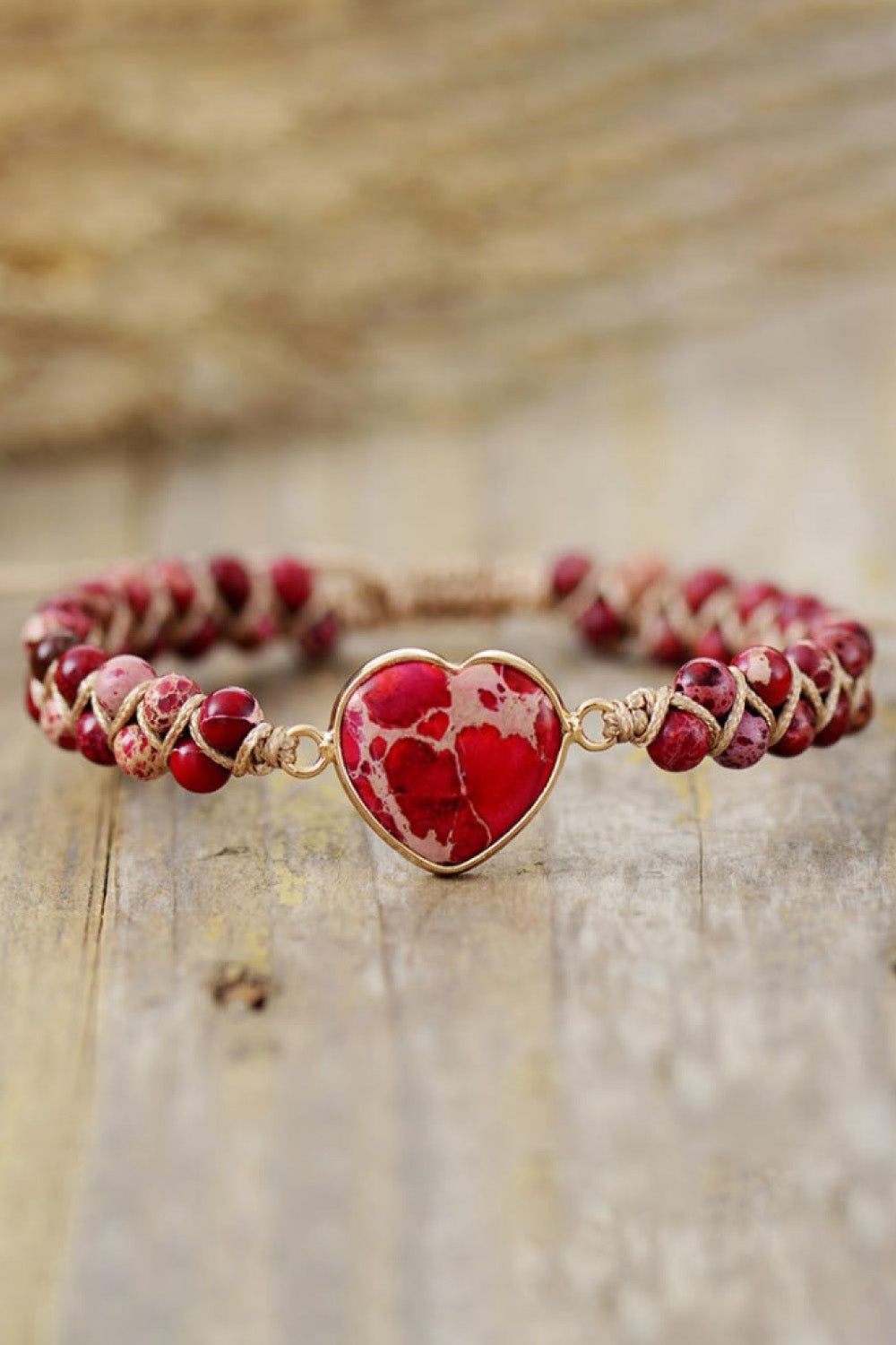 Handmade Heart Shape Natural Stone Bracelets