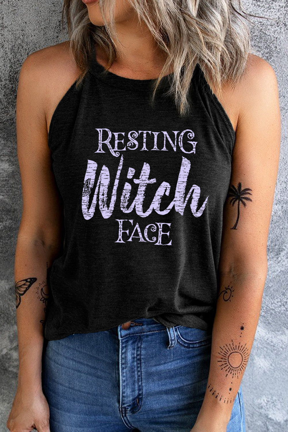 RESTING WITCH FACE Graphic Tank Top