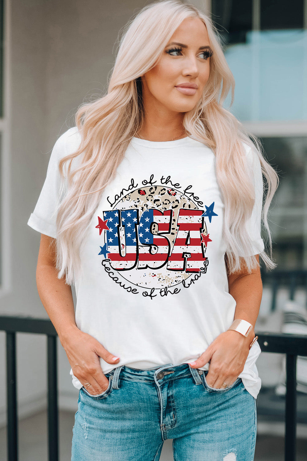 USA   Round Neck Tee