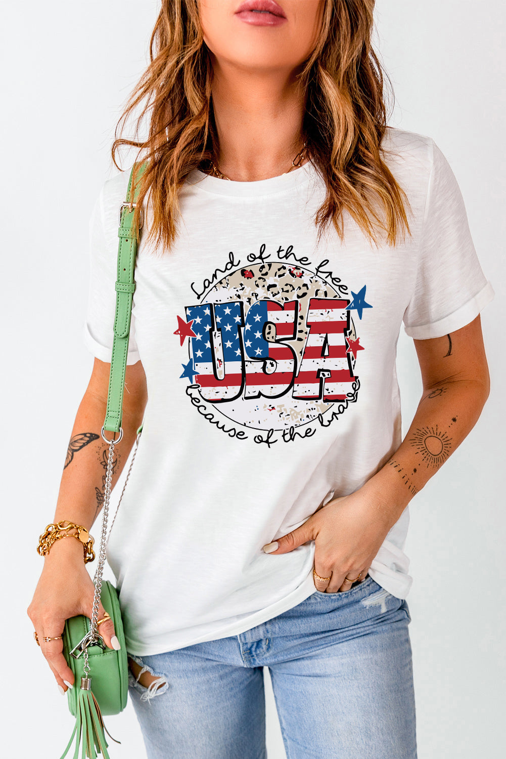 USA   Round Neck Tee