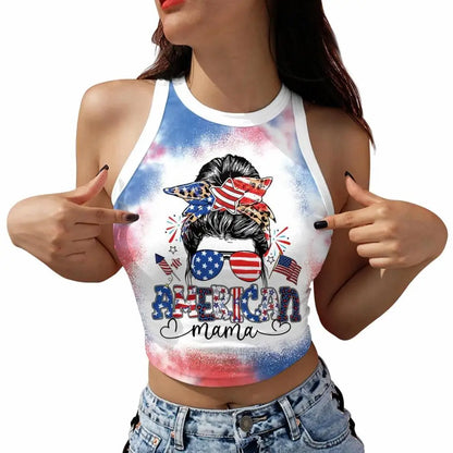 Sleeveless Tank Top USA Flag