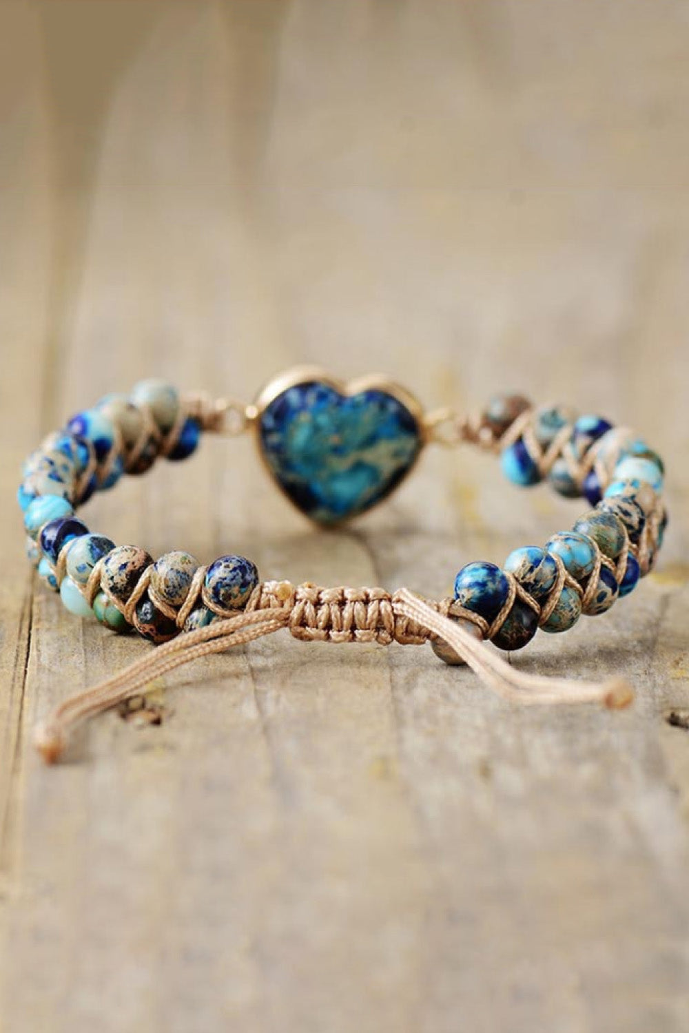 Handmade Heart Shape Natural Stone Bracelets