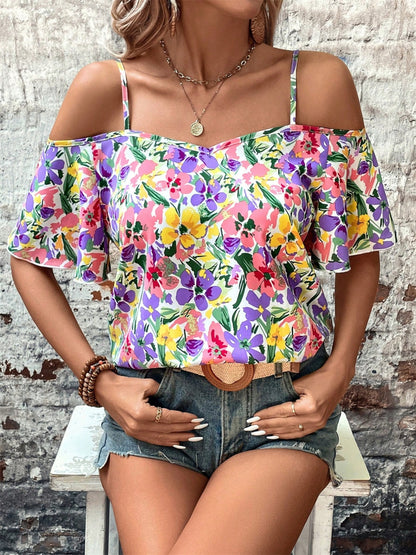 Floral Half Sleeve Blouse