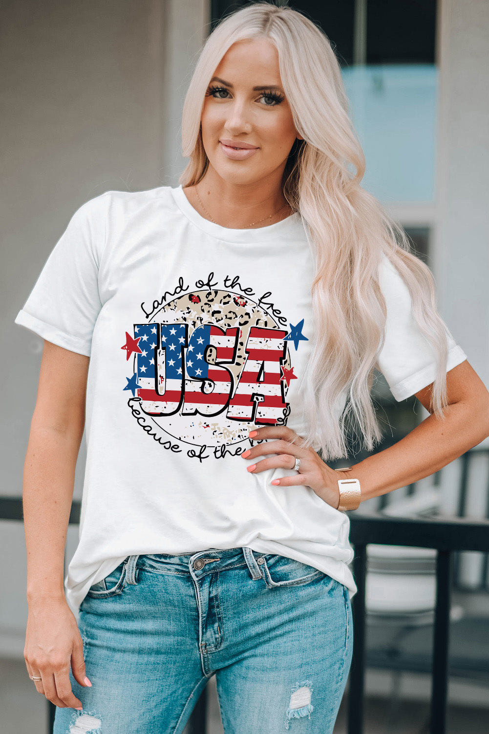 USA   Round Neck Tee